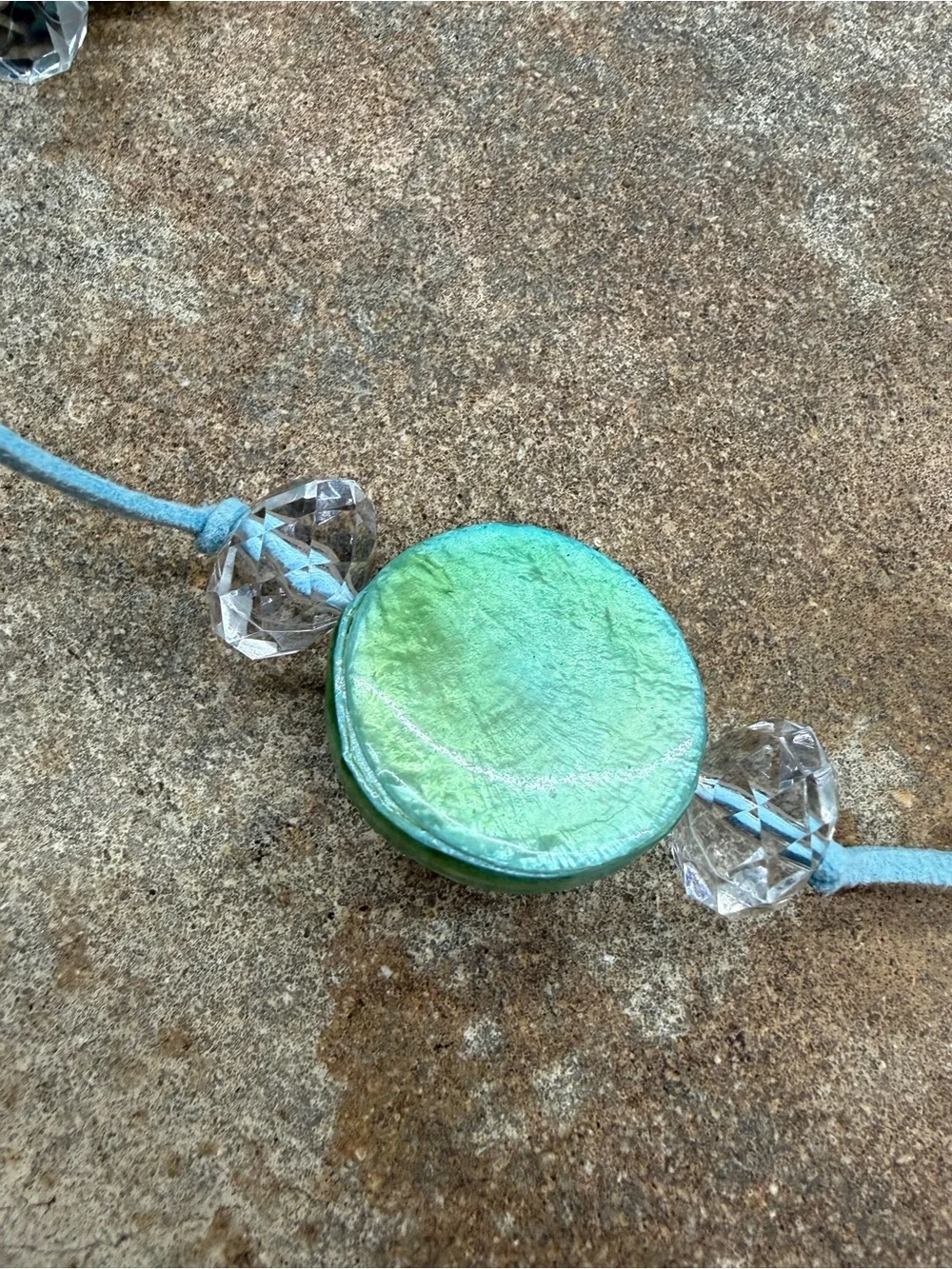 Turquoise Green Shell Bead Necklace - Women's Jewelry